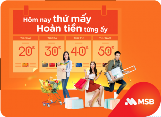 MSB dành nhiều ưu đãi cho khách hàng chi tiêu online