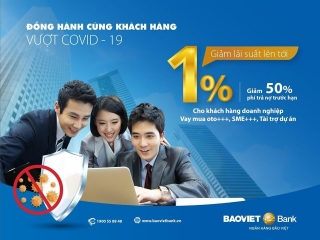 BAOVIET Bank đồng hành cùng khách hàng vượt Covid-19