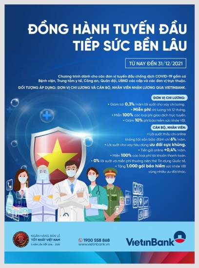 VietinBank đồng hành cùng tuyến đầu chống dịch