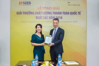 SHB lần thứ 9 nhận giải thưởng chất lượng thanh toán quốc tế