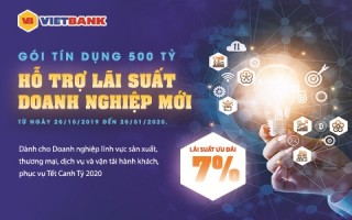 Vietbank dành nhiều ưu đãi hỗ trợ doanh nghiệp mới