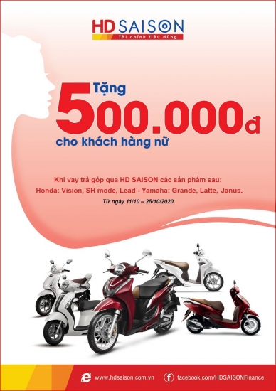 HD SAISON tặng quà khách hàng nữ nhân dịp 20/10