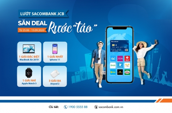 6 chủ thẻ trúng thưởng chương trình lướt Sacombank JCB, săn deal, rước “táo”