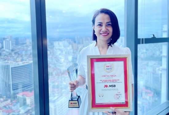 MSB vào Top 10 ngân hàng thương mại cổ phần uy tín nhất Việt Nam