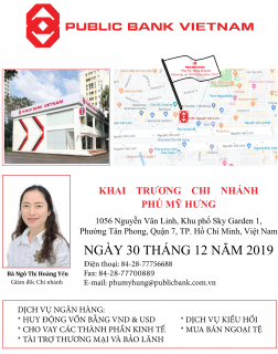 Ngân hàng TNHH MTV Public Việt Nam khai trương Chi nhánh Phú Mỹ Hưng