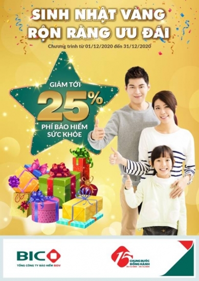 BIC giảm tới 25% phí bảo hiểm sức khỏe