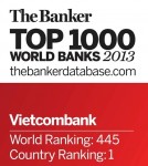 Vietcombank 6 năm liên tiếp nhận giải thưởng của tạp chí Trade Finance