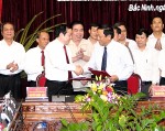 Ký kết Quy chế phối hợp giữa Tỉnh ủy Bắc Ninh với Đảng uỷ Agribank