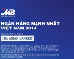 MB được vinh danh “Ngân hàng mạnh nhất Việt Nam 2014”