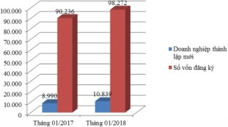 Hơn 10.800 DN đăng ký thành lập mới trong đầu năm 2018