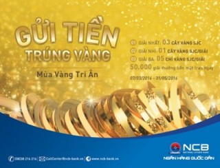 Gửi tiền trúng vàng cùng NCB