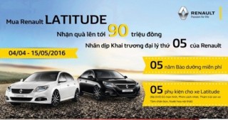 Khuyến mãi 90 triệu đồng khi mua xe ô tô Renault Latitude