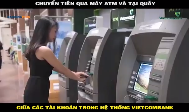 Chuyển tiền qua máy ATM và tại quầy giữa các tài khoản trong hệ thống Vietcombank