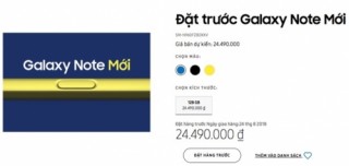 Samsung Galaxy Note 9 có giá từ khoảng 24,5 triệu đồng