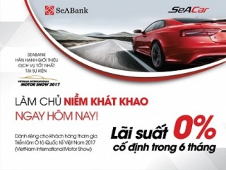 SeABank ưu đãi lãi suất cho khách mua xe tại triển lãm ô tô