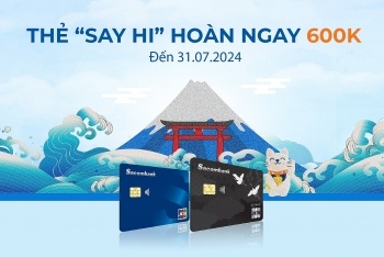 Mở thẻ tín dụng Sacombank JCB và thanh toán để được hoàn 600.000 đồng