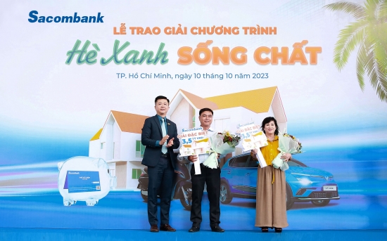 Sacombank trao giải chương trình khuyến mại Hè xanh - Sống chất